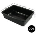 thumbnail image 2 of 4-Pack 22 L Bus Tubs Large, Plastic  Bus Tub Box, Black Wash Dishpan, 2 of 8