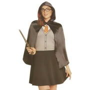 Harry Potter Womens Hermione Halloween Costume Dress Cape & Glasses Medium 9-11
