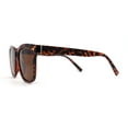 thumbnail image 3 of Mens Polarized Iconic Large Hipster Horn Rim Sunglasses Tortoise Brown, 3 of 4