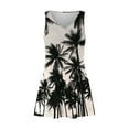 thumbnail image 5 of Qwertyu Hawaiian Dresses for Women Sleeveless Palm Tree Tropical Print Summer Beach Sundress Crew Neck Loose Fit Casual Vacation Tank Dress, 5 of 6
