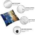 thumbnail image 6 of Acheng Gold and Blue Abstract Art Short Plush Pillowcase Set of 2 White, 6 of 7