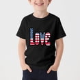 thumbnail image 2 of NAISIBABY 4th of July T-Shirt for Boys, Crewneck Casual Fashion Short Sleeve Summer Kids Patriotic Tee Black Size 12, 2 of 5