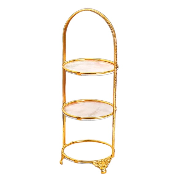 Iron Cake Stand, Serving Tray Display Plate Decor Antique Cupcake Holder Display Three-tier Disc