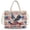 Beige - American Flag Eagle, variant on ZUXONGSY Peony Butterfly Print PVC Tote Bag, Clear Lightweight Oversize Shoulder Purse for Women, Weekender Handbag with Top Handle, Beach Shopping Daily