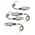 thumbnail image 1 of Motorbike Turning Indicators, 4pcs Motorcycle Running Dynamic Turn Signal Light -Shaped 12V 24LEDs Red Yellow Light, 1 of 8