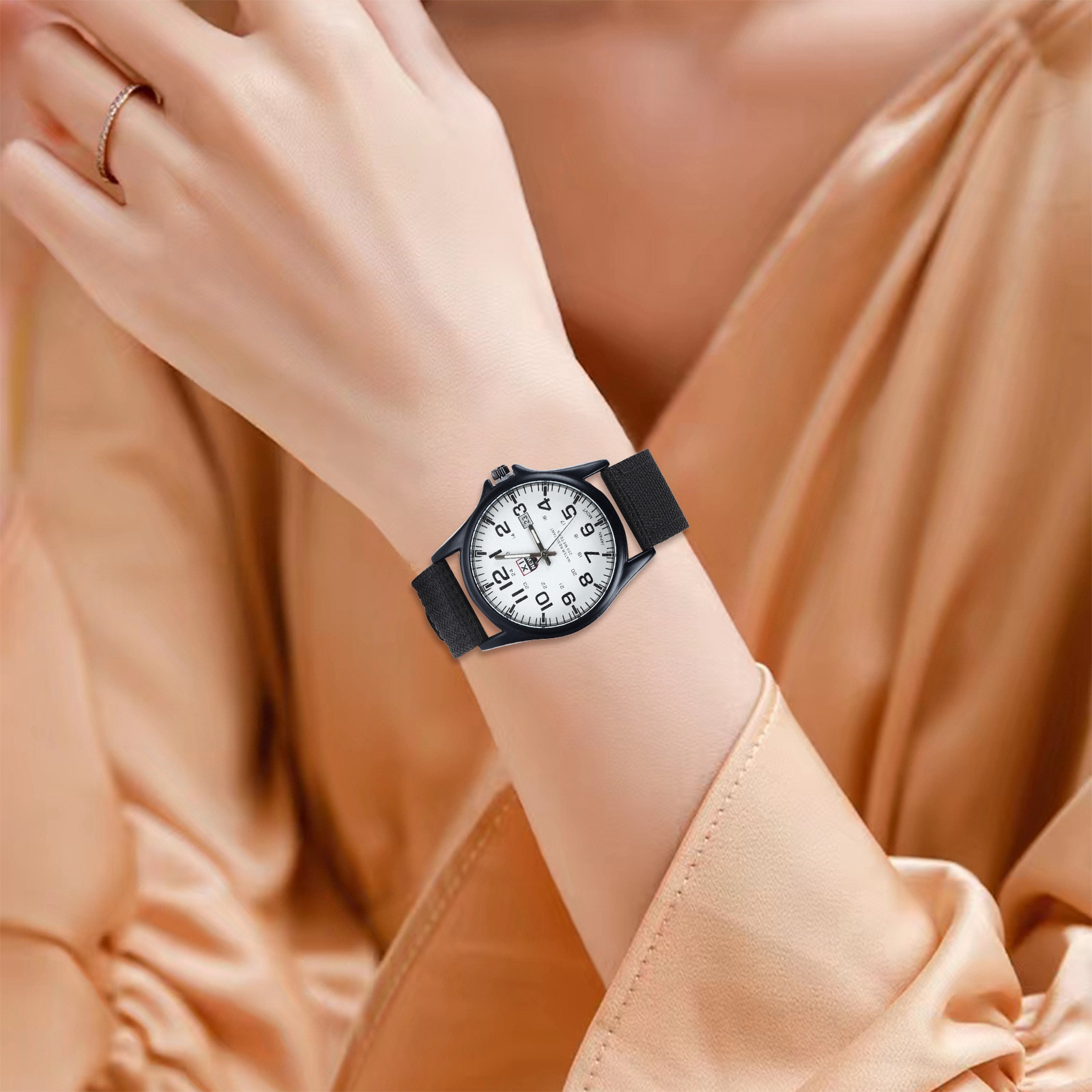 GENEVAS Watch Men s Roman Fashion 110 Belt Men s Watch Mens Atomic Watch Thin Watches for Men Womens Rectangle Watch Ae 1500 Sports Watch for