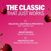 ChapStick Classic Cherry Flavored Lip Protectant Sticks, 24 Hour Moisturizing, 3-Pack, 0.15 oz Each