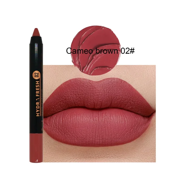 Lápiz labial mate de terciopelo de larga duración, resistente al agua bálsamo labial Sexy, antiadherente, tinte labial, maquillaje, cosméticos para mujeres, 1 unidad