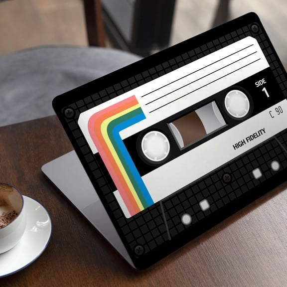 DesignSkinz Vintage Retro Audio Cassette Tape V1 Full-Body Skin Decal Wrap Cover for MacBook 12" Retina (A1534)