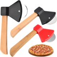 thumbnail image 1 of Stainless Steel 3 Pieces Pizza Roller Funny Creative Non-Stick Coated Pizza Cutter Handle for Pizza, 1 of 5