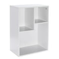 thumbnail image 2 of VECELO 2-Tier Bookcase with Storage Shelves, 21.3" Modern Bookshelf for Organizer Display Stand Home Office, Vertical or Horizontal, White, 2 of 7