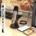 thumbnail image 2 of Micrófono USB ZealSound serie K66 para ordenador PC Mac PS4 y 5, 2 of 7