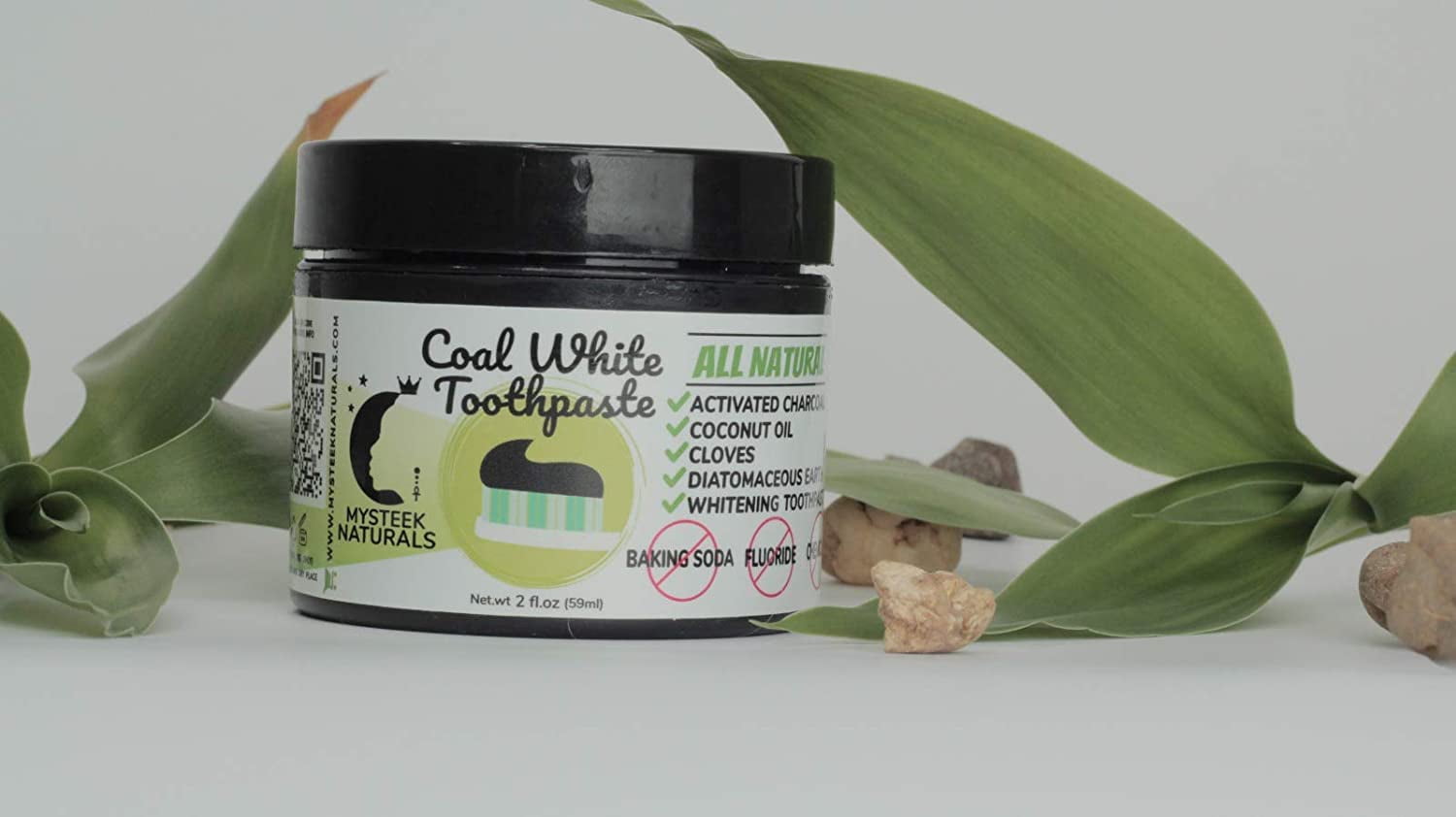 Coal White ACTIVATED CHARCOAL Toothpaste made with DIATOMACEOUS EARTH