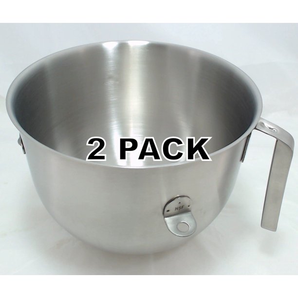 2 Pk, Stand Mixer 7 QT Commercial Bowl for KitchenAid, AP5318982