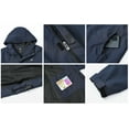thumbnail image 6 of Tyhengta Men's Jacket Waterproof Coat Hooded Raincoat Outdoor Hiking Lightweight Windbreaker Navy Blue XL, 6 of 8