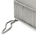 thumbnail image 5 of Jordan Manufacturing Sunbrella 21.5" x 22.5" Canvas Granite Grey Solid Rectangular Outdoor Deep Seat Chair Cushion with Ties and Welt, 5 of 9
