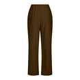 thumbnail image 4 of Aofany Women's Straight Leg Pant Regular Fit Corduroy Pant Casual Comfy Trousers with Pockets, 4 of 5