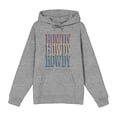 thumbnail image 5 of Western Howdy Repeat Text Adult Heather Gray Long Sleeve Hoodie-Medium, 5 of 7