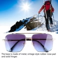 thumbnail image 3 of Gafas De Sol Con Montura De Metal, Elegantes Gafas De Sol Ergonómicas, Protección UV, Ajustables, Simples Para Mujeres Para Vacaciones, 3 of 7