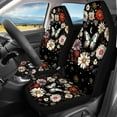 thumbnail image 2 of Pzuqiu Butterfly Flower Car Seat Covers Set Fashion Car Seat Covers Full Set Universal Non-Slip Vehicle Cushion Protectors Interior Accessories Universal Fit for Most Automotive Cars Trucks, 2 of 7