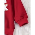 thumbnail image 5 of Suealasg Little Girls Boy Christmas Sweatshirt Clothes 6M 1T 2T 3T 4T Toddler Long Sleeve Letter Print Pullovers Tops Christmas-themed Clothing for Kids Boy Girl, 5 of 7