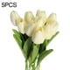 thumbnail image 5 of Flores artificiales Advancent 5 uds Tulipanes PU decoración de fiesta leche blanca, 5 of 6