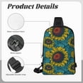 thumbnail image 6 of Rocae Sunflowers for Lightweight Chest Bag Dual Pocket, Waterproof Crossbody Sling Bag for Men and Women, 6 of 8