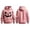 Pink, variant on Mens Halloween Sweatshirt Jack O Lantern Print Drawstring Hoodies Long Sleeve Pouch Pocket Banded Pullover Top