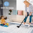 thumbnail image 5 of JERFIT Blue and Ivory Bordered Doormat, 2x3 Indoor Outdoor Entryway Rug, Non-Shedding Stain Resistant Easy Clean Low Pile Polyester Mat for Front Door, Kitchen, Patio, 5 of 7