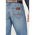 thumbnail image 4 of Wrangler Men's Retro Fergus Medium Wash Slim Straight Stretch Denim Jeans Tall - 112338509-TLL 36W x 38L  US, 4 of 4
