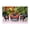 Black - Red Orange, variant on Jeco 4pc Black Wicker Conversation Set - Orange Cushions