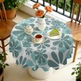 thumbnail image 4 of Round Tablecloth 60 Inch Daisy Floral Table Cover Wrinkle Free Easy Clean Dining Kitchen, 4 of 5