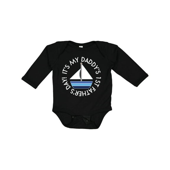 Inktastic First Fathers Day Baby Boys or Girls Long Sleeve Baby Bodysuit