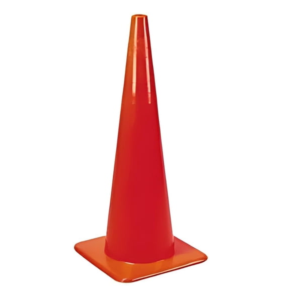 36" High, 15" Base Width, 10 Lb Orange Rigid PVC Traffic Cone$$Safety & Emergency