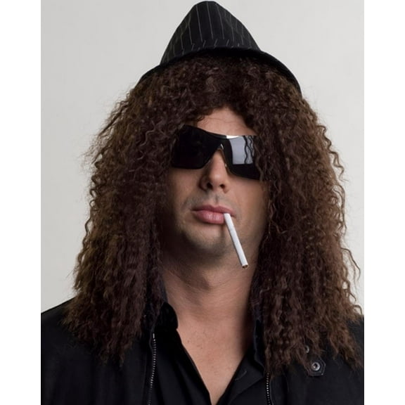 Rockstar Slash Curly Roses Rock Band by Enigma Costume Gun Wigs - Black