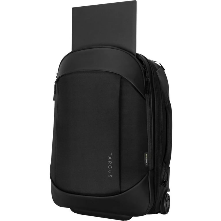 Mobile - 15.6 Targus Tech Rolling Backpack EcoSmart Traveler Black TBR040GL