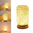 thumbnail image 2 of Decoración artística, cuerda de cáñamo de ratán, lámpara de mesa LED decorativa para dormitorio, sala de estar, lámpara de noche, decoración del hogar, luces LED de escritorio oso de fresa Electrónica, 2 of 5