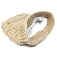 thumbnail image 2 of Urban-Peacock LOF Cable Knit Beanie Winter Hat with Warm Fleece Lining - Beige - For Men or Women, 2 of 2