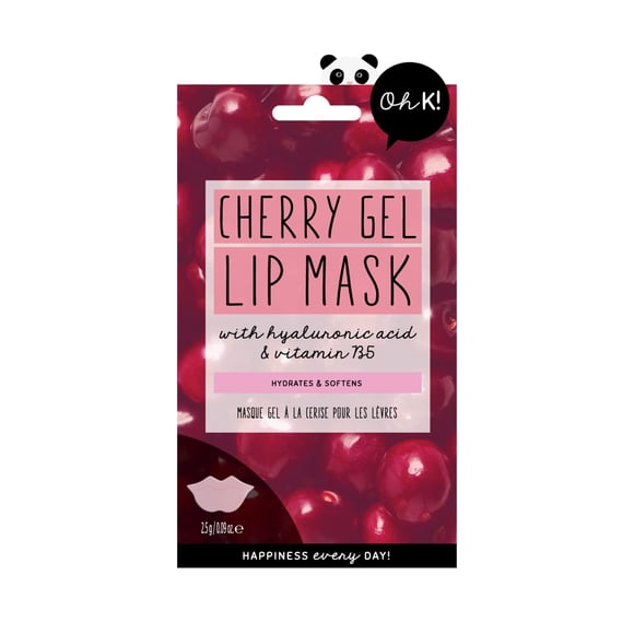 Mascarilla de labios Oh K! Gel hidratante y rellenador Cherry, 1 unidad, unisex
