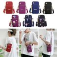 thumbnail image 2 of Fashion With Headphone Plug Outdoors 3 Layer Wallet Cell Phone Pouch Coin Purse Shoulder Bag Phone Crossbody Bags 02, 2 of 8