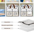 thumbnail image 4 of Yayeee Foldable Storage Basket for Shelves with Handles Waterproof Cloth Bins, Beige Chubby Cat, 4 of 7