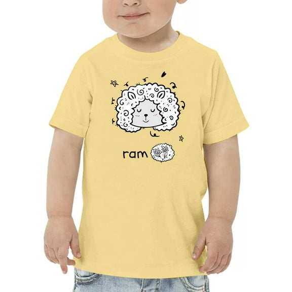 Cute Little Ram Face T-Shirt Toddler -Image by Shutterstock,  5 Toddler