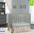 Dream On Me 2in1 Folding Portable Mini Crib, Cool Grey