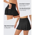 thumbnail image 5 of G4Free 15"/20" Tennis Skirts for Women Golf Skorts with Pockets High Waist Ruffle Athletic Skirt Inner Shorts, 5 of 7