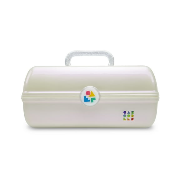 Caboodles On-The-Go Girl Makeup Box, White Opal