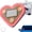 Red, variant on CLIQKWEN Car Solar Heart LED Light,Valentine's Day Solar Powered Triangle Heart LED Light – Wireless IP65 Waterproof C-Pillar Ambient Neon Light, Romantic Car Interior Decor for Couples