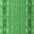 thumbnail image 1 of Ahgly Company Indoor Square Abstract Emerald Green Modern Area Rugs, 4' Square, 1 of 4