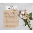 thumbnail image 4 of Inkdotpot 50-Pack Wedding Word Scramble Bridal ShowerGameCards Rustic Kraft PaperParty Wedding Supplies, 4 of 5