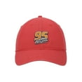 thumbnail image 2 of Disney Pixar Cars Lightning McQueen 95 Men's Red Unstructured Baseball Cap, 2 of 7