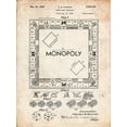 thumbnail image 2 of Borders, Cole 12x14 Gold Ornate Wood Framed with Double Matting Museum Art Print Titled - PP131- Vintage Parchment Monopoly Patent Poster, 2 of 4